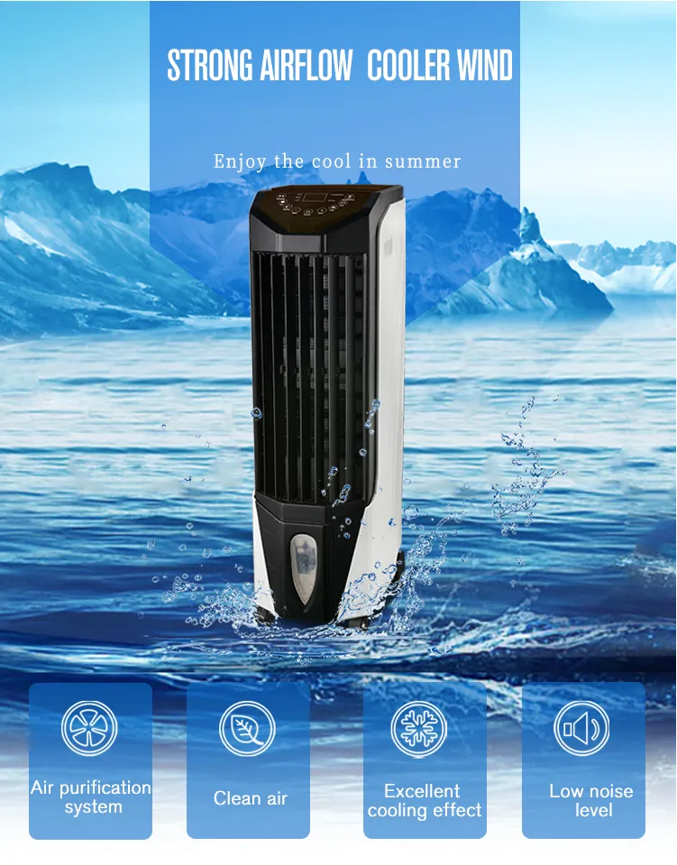 indoor 12l water capacity evaporative led display air cooler ice cooler